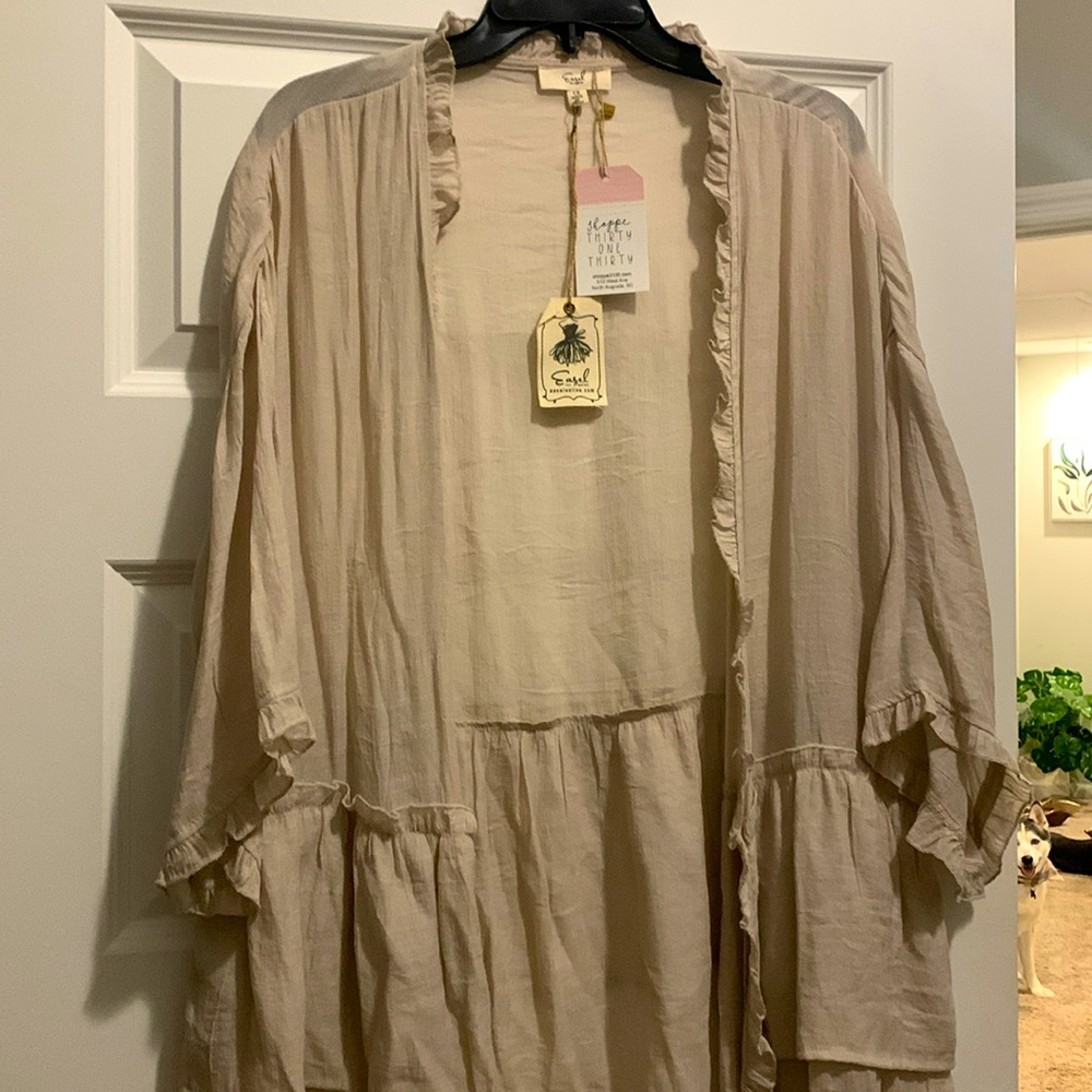 Kimono tunica cardigan beige 1xl